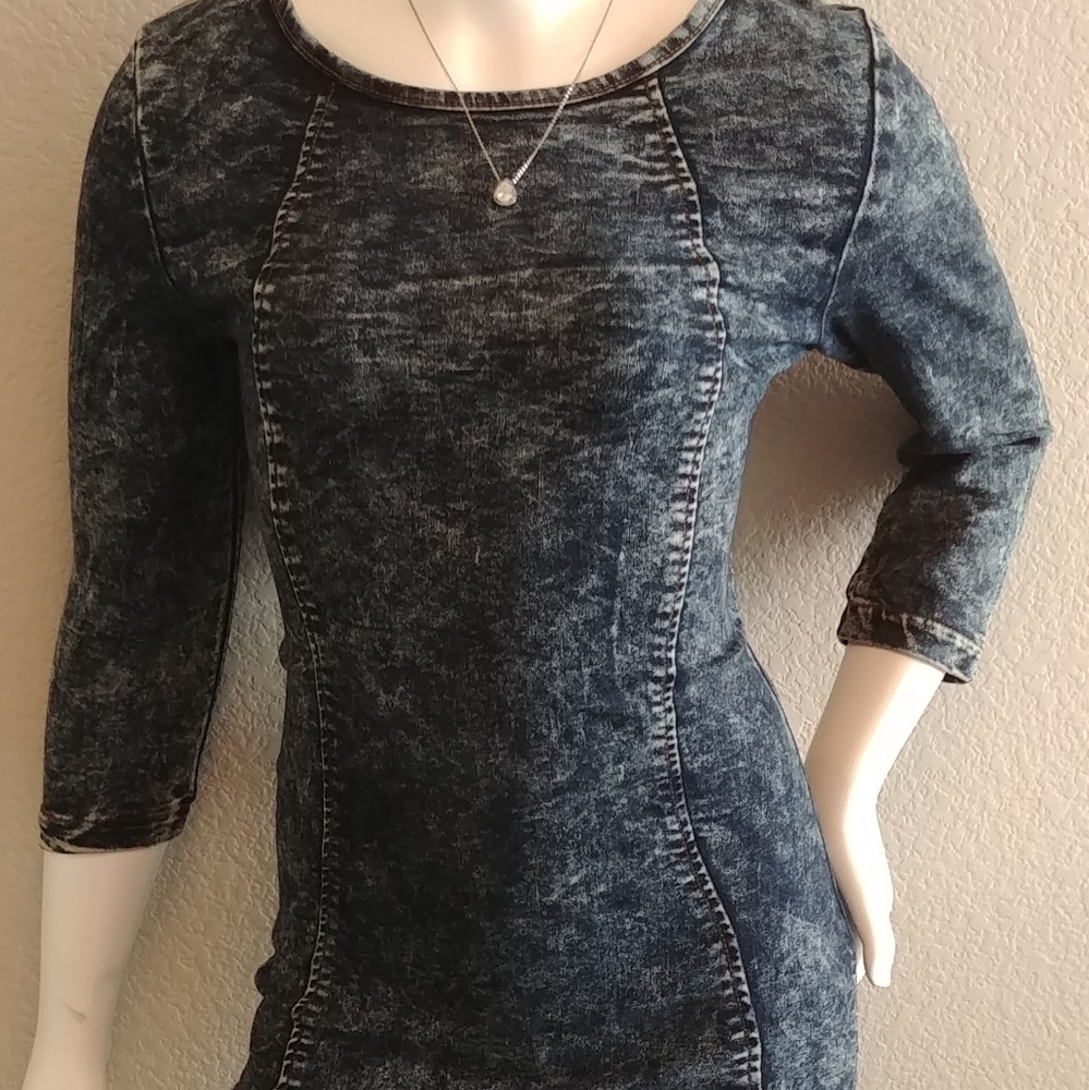 Midi denim dress